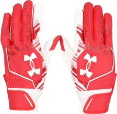 アンダーアーマー UNDER ARMOUR 野球&ソフトボール UA CLEAN UP BATTING GLOVES UAクリーンアップ バッティンググローブ 子供 両手用 ウォッシャブル 部活 クラブ  600131 600 RED/WHITE