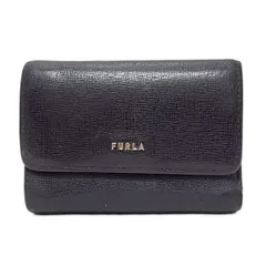 FURLA(フルラ) 3つ折り財布 - 黒 レザー