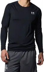 アンダーアーマー UNDER ARMOUR UAヒートギア フィッティド ロングスリーブシャツ 長袖 メッシュ 通気性 あんだーあーまー  1387940 001 BLACK