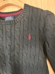 ポロラルフローレン キッズ ケーブル ニット ネイビー 7