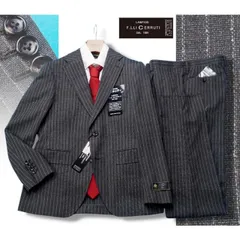 新品10.8万円 大手百貨店扱い 春夏『CERRUTI チェルッティ i Travel 伊製生地』ウール100% ホップサック スーツAB5灰(C) 1512001のサムネイル