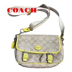コーチ　ショルダーバッグ　イエロー　シグネチャー
