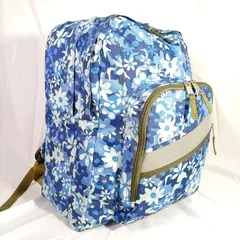 【希少】L.L.Bean リュック 花柄 青 レトロ Y2K キッズ 通学 遠足