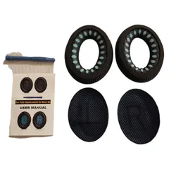   イヤーパッド イヤークッション 交換用Bose QuietComfort 35 & 35ii 交換パッド ヘッドホンパッド 遮音 ソフトレザー 柔軟性良い シープスキン メモリーフォーム(ブルー)【WJ191】