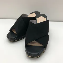 artemis by DIANA レディース サンダル ワイドクロス 厚底 ミュール ブラック スエード アルテミスバイダイアナ SGSF26-0293