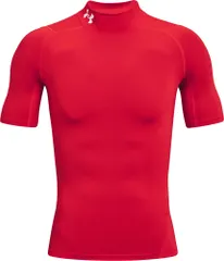 アンダーアーマー UNDER ARMOUR UA ヒートギアアーマー コンプレッション モック ショートスリーブ シャツ メンズ 半袖 インナーシャツ アンダーシャツ トレーニングウェア スポーツウェア  1372586 600 RED/WHITE