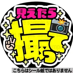 【マット紙に印刷・見えたら撮って】ファンサ　文字　うちわ　団扇　コンサート　ライブ　応援グッズ　カンペ
