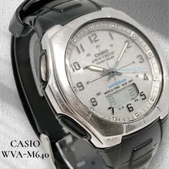 CASIO wave ceptor  カシオ ウェーブセプター WVA-620 ソーラー電波時計 メンズ腕時計 稼働品