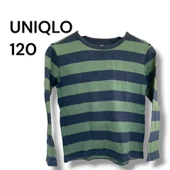 a1776　【UNIQLO】キッズ ボーダー長袖カットソー 120cm