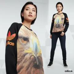 adidas アディダス【M】トレーナー 鷹プリント スウェット ロゴ刺繍 希少