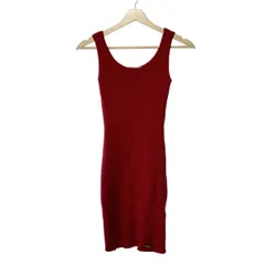 Rady(レディ) ワンピース サイズF レディース美品  - レッド クルーネック/ノースリーブ/ミニ/ニット