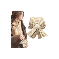 Coollooda マフラー レディース ストール 暖かい 秋冬 柔らかい 厚手 肩掛け 防寒 防風 人気 両面タイプ 防寒対策 あったか起毛 かわいい 羽織り秋冬定番 おしゃれ プレゼント 通勤 通学 男女兼用 白色+ブラウン