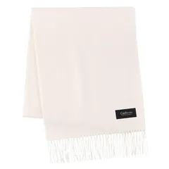 [Cashmee] 33 ベーシックウェーブマフラー オフホワイト(W)