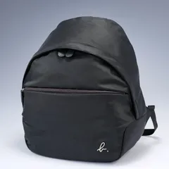 【現行品】agnes b. アニエスベー バックパック ナイロン 大容量 黒 シルバー マザーズバッグ CLE-20 金具ロゴ