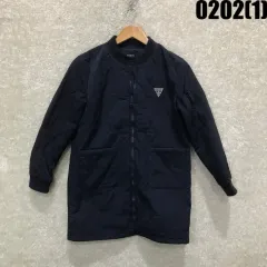 GUESS ゲス キルティング ロング パイロットジャンパー ネイビー キッズ