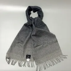 Drakes ドレイクス ネイビー＆グレー グラデーション マフラー