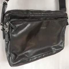 マッキントッシュフィロソフィー　ブレイヴァル　本革　ショルダーバッグ　ブラック　ダークグリーンのサムネイル