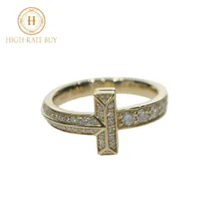 【未使用品】TIFFANY&Co. ティファニー Tワン ナローリング K18YG 750 ゴールド ダイヤモンド 0.45ct 指輪 11号 #51 レディース ジュエリー アクセサリー