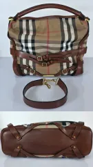 バーバリー ハウス チェック ホーボーバッグ + ストラップ