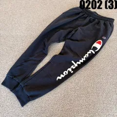 L チャンピオン ブラック 起毛 トレーナー ジョガー パンツ