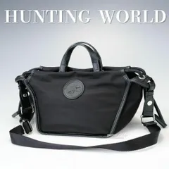 ✨美品✨ハンティングワールド 2way ショルダーバッグ ハンドバッグ ミニ 黒