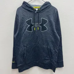 UNDER ARMOUR パーカー 総柄 グレー ビッグロゴ 【メンズS】