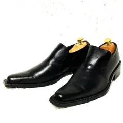COMME CA COLLECTION★高級ライン★入手困難&優美モード★ポインテッドトゥ スリッポンシューズ ロングノーズ 黒 2 26 コムサコレクション