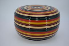 香川漆器 独楽塗二段丸重 茶道具に 重箱 菓子器 インテリアにも 伝統