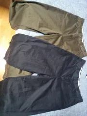 UNIQLO U ワイドフィット チノパンツ 38ブラウン ブラック 82