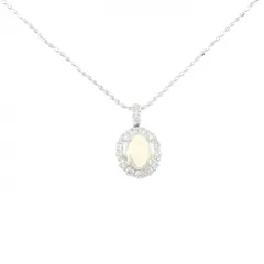 K18WG オパール ネックレス 1.34CT