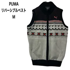 PUMA プーマ リバーシブルベスト　ゴルフウェア　中綿ニット　ワンポイントロゴ　M