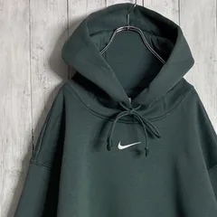 【国内正規品/新品未使用】NIKE Sweat Hoodie Parka  ナイキ センターロゴ トラヴィススコット着用 深緑 グリーン パーカー #0208