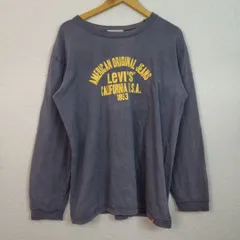 Levi's リーバイス 長袖Tシャツ ロゴプリント チャコール XLサイズ メンズ 古着 アメカジ ストリート
