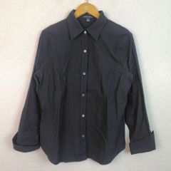 BANANA REPUBLIC バナナリパブリック ストライプシャツ ストライプ ブラック Lサイズ メンズ 古着 シンプル シティーボーイ