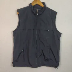 ナイロンベスト 無地 ブラック メンズ 古着 アウトドア テック系 ミリタリー アメカジ
