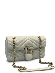 グッチ GGマーモント レザー ショルダーバッグ 送料無料