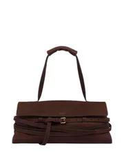 MOSCHINO TIE ME LEATHER HANDBAG 送料無料