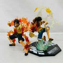 まとめ ワンピース Figuarts ZERO ルフィ エース Battle Ver. フィギュア 2体 セット / 火拳銃 ゴムゴム ONE PIECE
