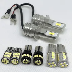 高品質 爆光 H3 LED フォグランプ T16 バックランプ T10 ポジションランプ T10 ナンバー灯 バルブ 球 8点SET New 特注LEDチップ搭載 ポン付け 車検対応 汎用 トヨタ 日産 三菱 ダイハツ ホンダ スズキのサムネイル