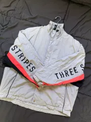 アディダス スリー ストライプ ウィンドブレーカー ジャケット L