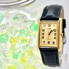 【新品電池】SEIKO セイコー ALBA アルバ メンズ 腕時計 ゴールド レクタンギュラー Y101-5170 335707 新品ベルト