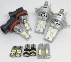 ソリオ MA26S･36S MA15S ※バンディット非対応 高品質 爆光 H4 ヘッドライト H8/H11/H16 フォグランプ T16 バックランプ T10 ポジションランプ T10 ナンバー灯 特注LEDチップ搭載 10点SET ポン付け 車検対応のサムネイル