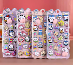 ちいかわ お尻シール 4枚セット ボンボンシール ハチワレ うさぎ ドロップシール ぷくぷくシール ステッカー ご褒美 おしりぷにぷにシール 3D 立体シール  Chiikawa