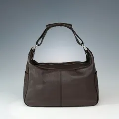 美品 TOD'S トッズ ミキー ワンショルダー トートバッグ レザー ブラウン スタッズ ハンドバッグ ハーフムーン