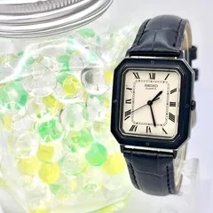 【新品電池】SEIKO セイコー メンズ 腕時計 オクタゴン ブラック ローマン 6431-5170 203050 新品ベルト