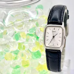 【新品電池】SEIKO セイコー レディース 腕時計 シルバー レクタンギュラー 2P21-5220 7D1076 新品ベルト