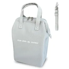 【新着商品】[style plein de couleur] 保冷 ランチバッグ 【ランチワイヤーバッグM】 お弁当 ランチバック (おしゃれ 保冷バッグ にも!) お弁当袋 lunch bag (ミストホワイト)