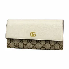 グッチ(Gucci) グッチ 長財布 GGマーモント GGスプリーム 456116  アイボリー ベージュ レディース