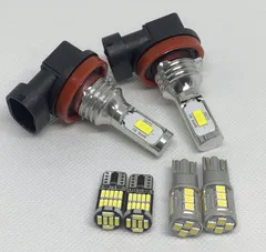 高品質 爆光 H8/H11/H16 LED フォグランプ T16 バックランプ T10 ナンバー灯 バルブ 球 6点SET New 特注LEDチップ搭載 ポン付け 車検対応 汎用 トヨタ 日産 三菱 ダイハツ ホンダ スズキのサムネイル