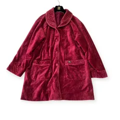 ソニアリキエル SONIA RYKIEL RÊVES   コート ワインレッド Mサイズ キルティング SRロゴ レディース ヴィンテージ